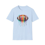 Football Dripping Colorful Paint T-Shirt