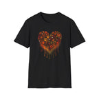 Fall Heart dripping with paws, football T-Shirt