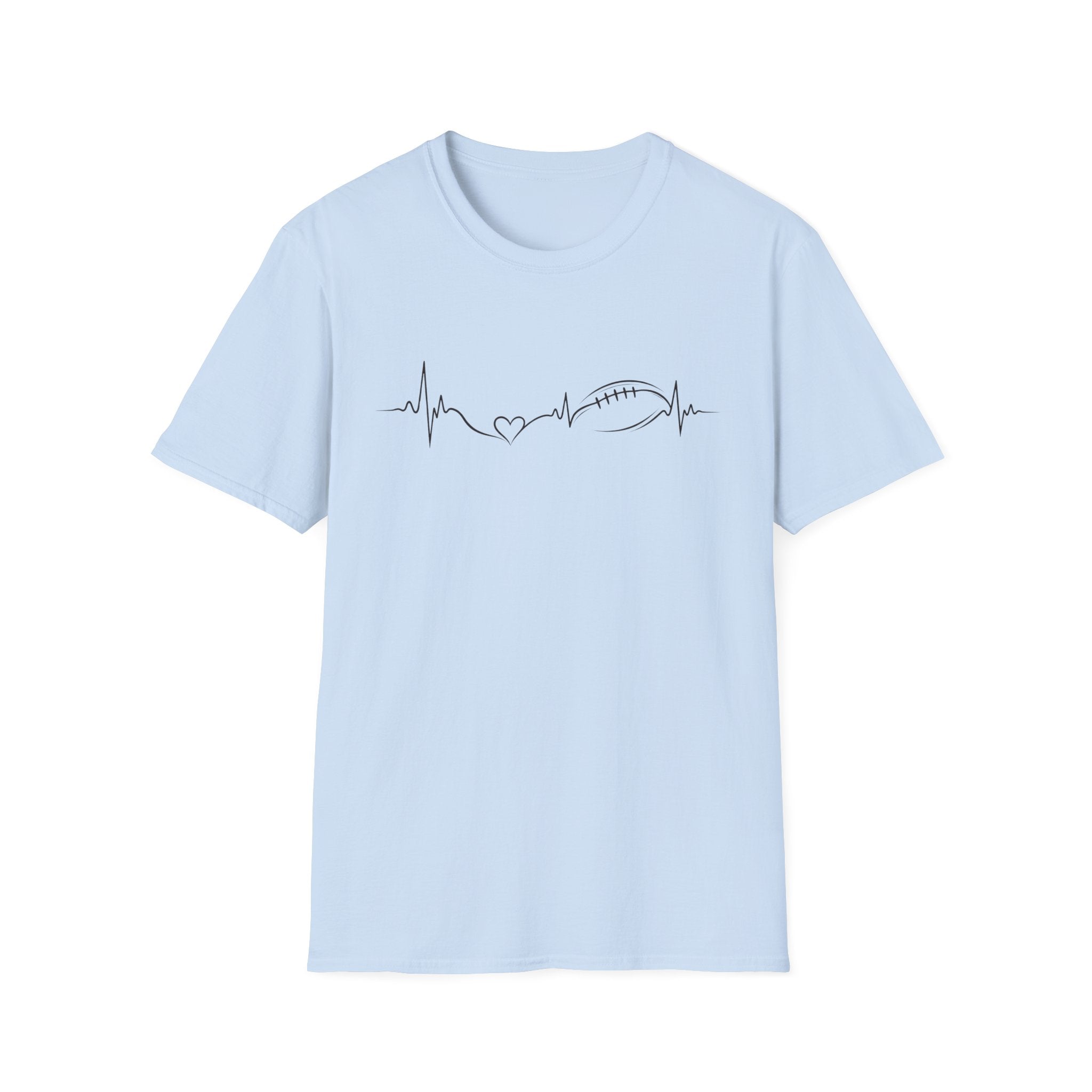 Heartbeat with Heart & Football T-Shirt