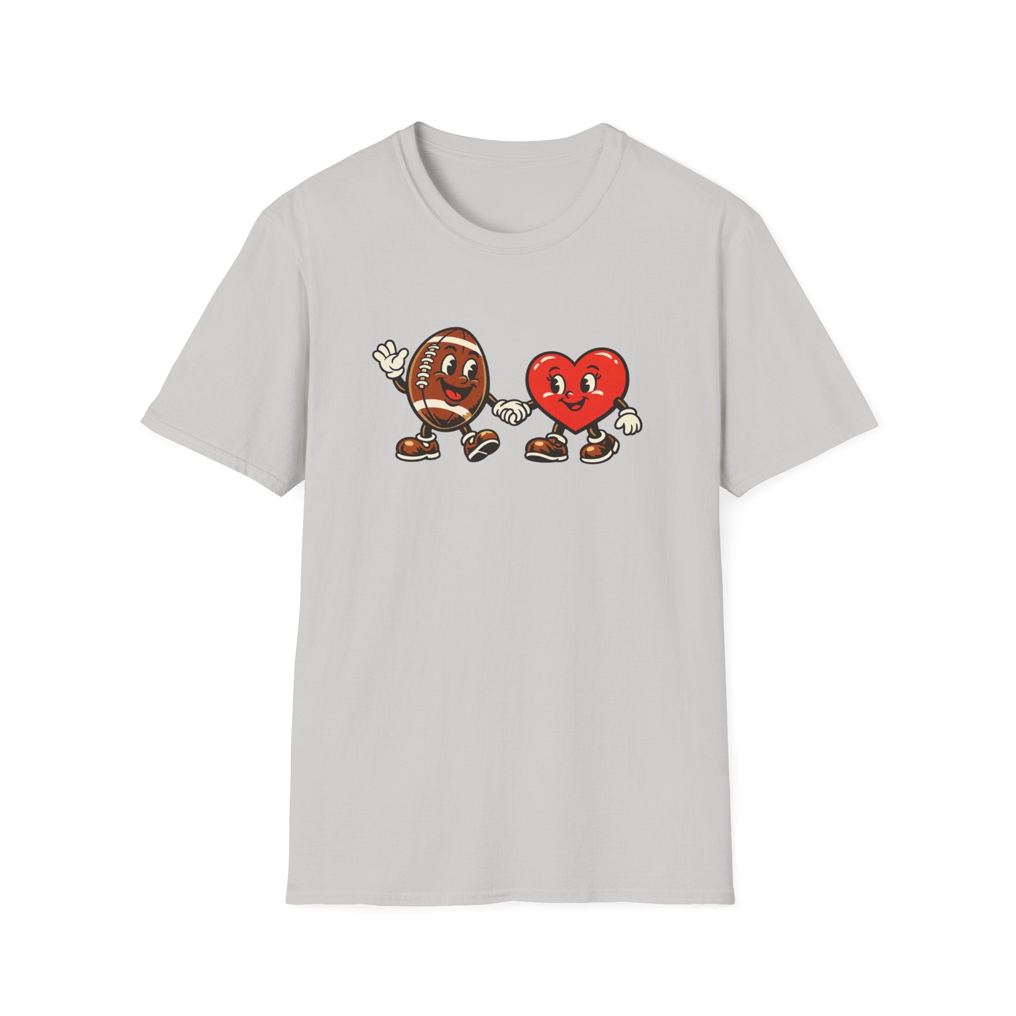 Football & Heart Holding Hands T-Shirt