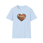 Leather Football Heart T-Shirt