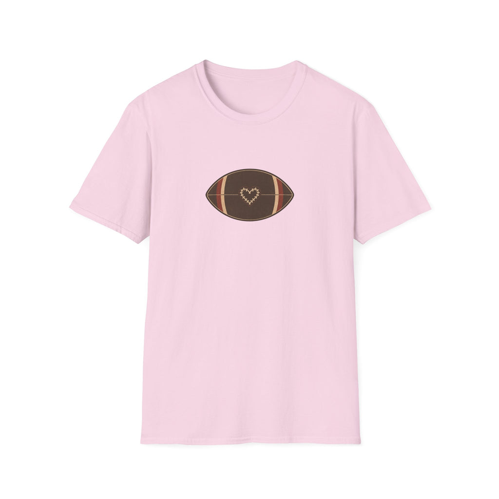 Football with Laced Heart T-Shirt