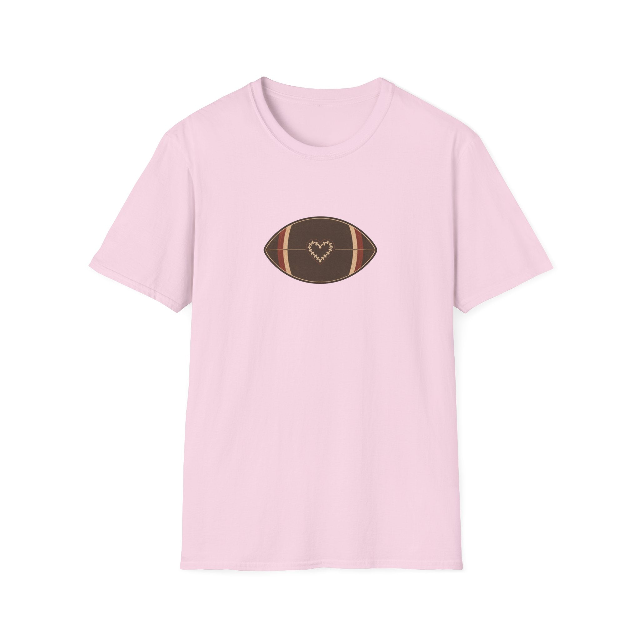 Football with Laced Heart T-Shirt