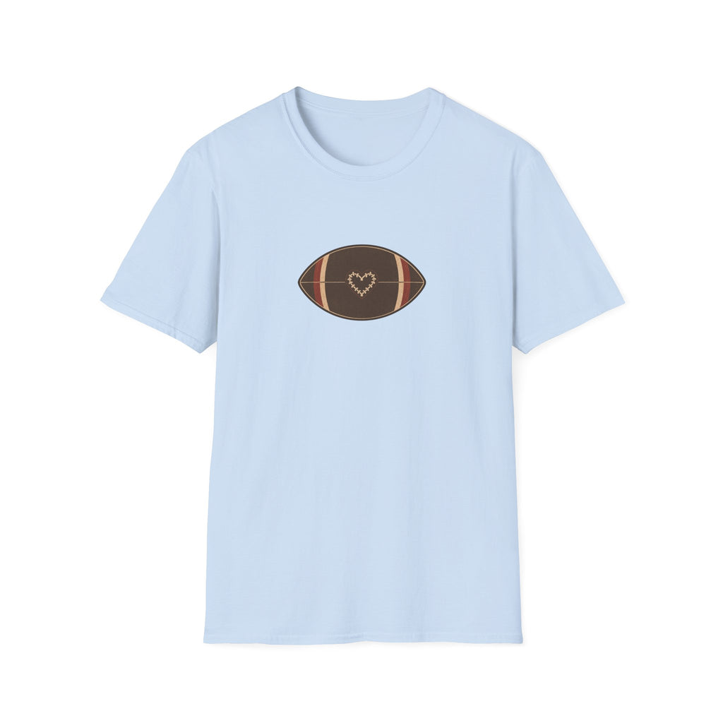 Football with Laced Heart T-Shirt