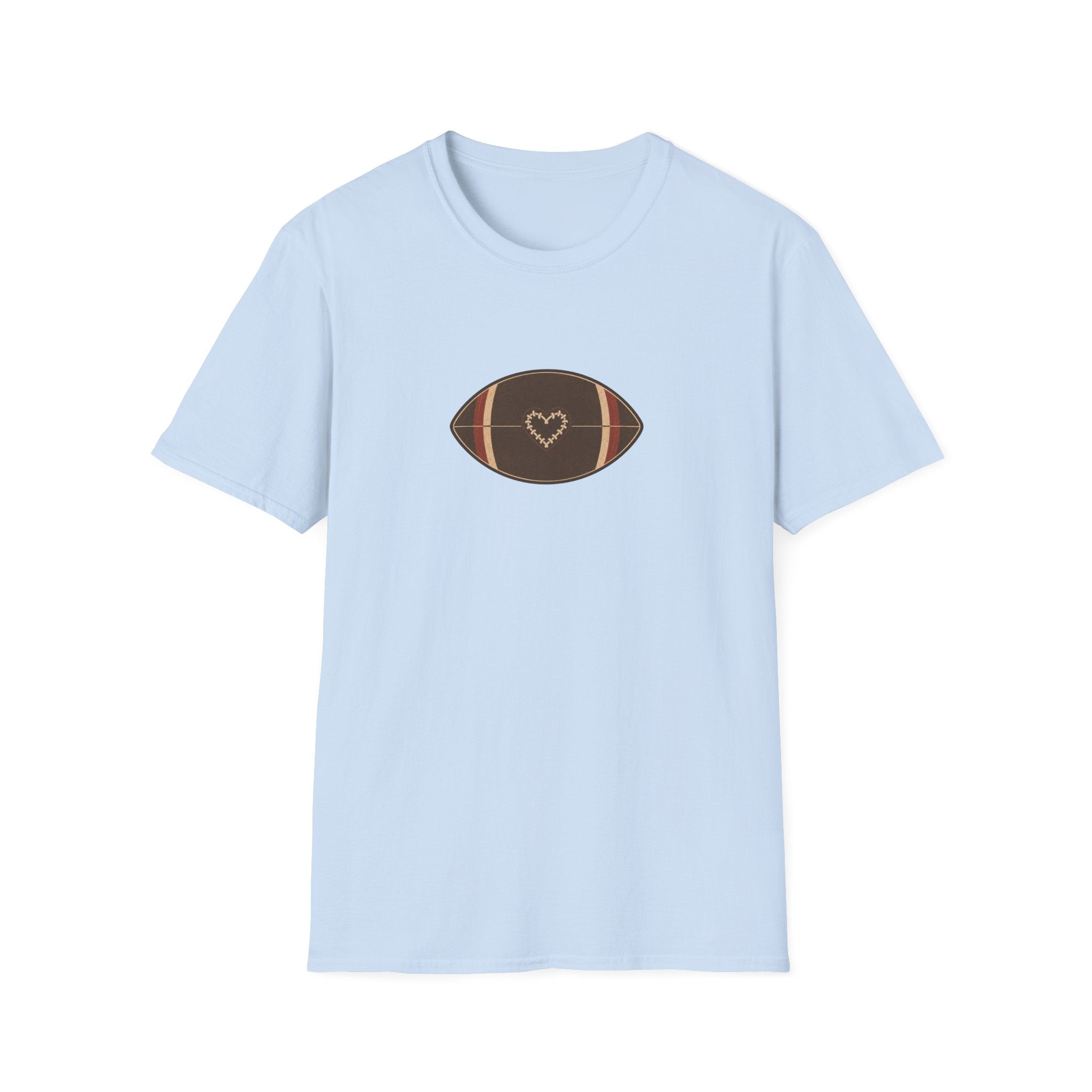 Football with Laced Heart T-Shirt