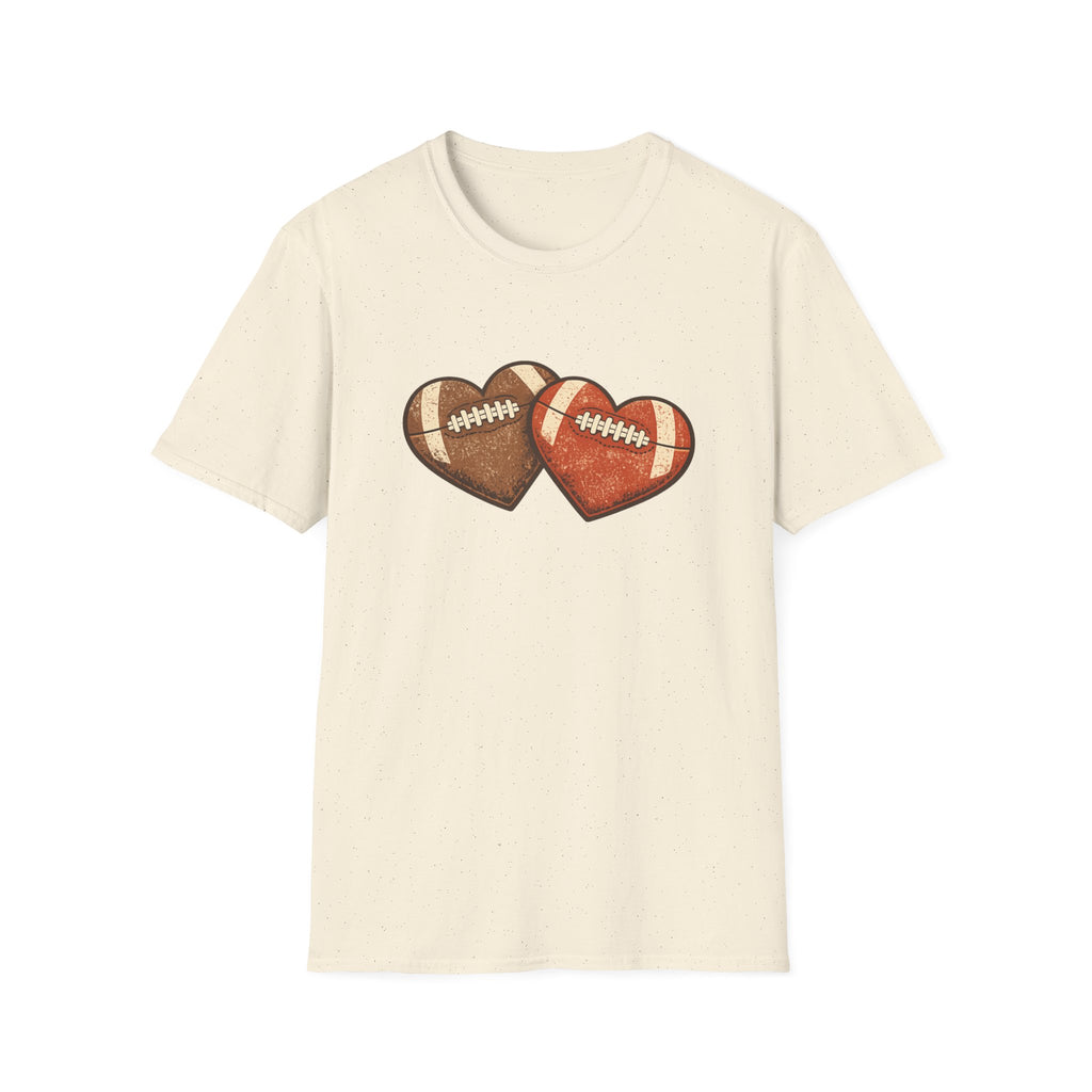 2 Football Hearts T-Shirt