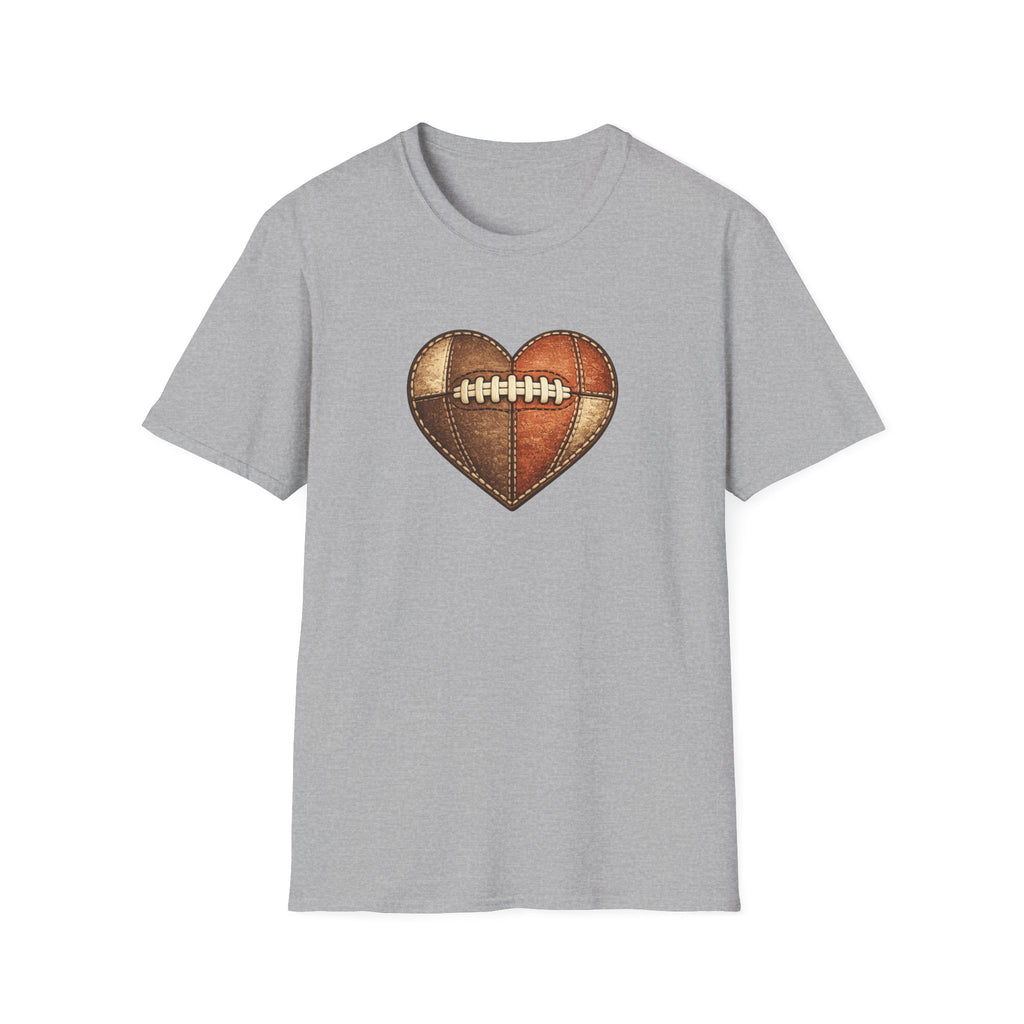 Leather Football Heart T-Shirt