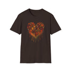 Fall Heart dripping with paws, football T-Shirt