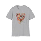 Fall Heart dripping with paws, football T-Shirt
