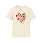Fall Heart dripping with paws, football T-Shirt