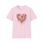 Fall Heart dripping with paws, football T-Shirt