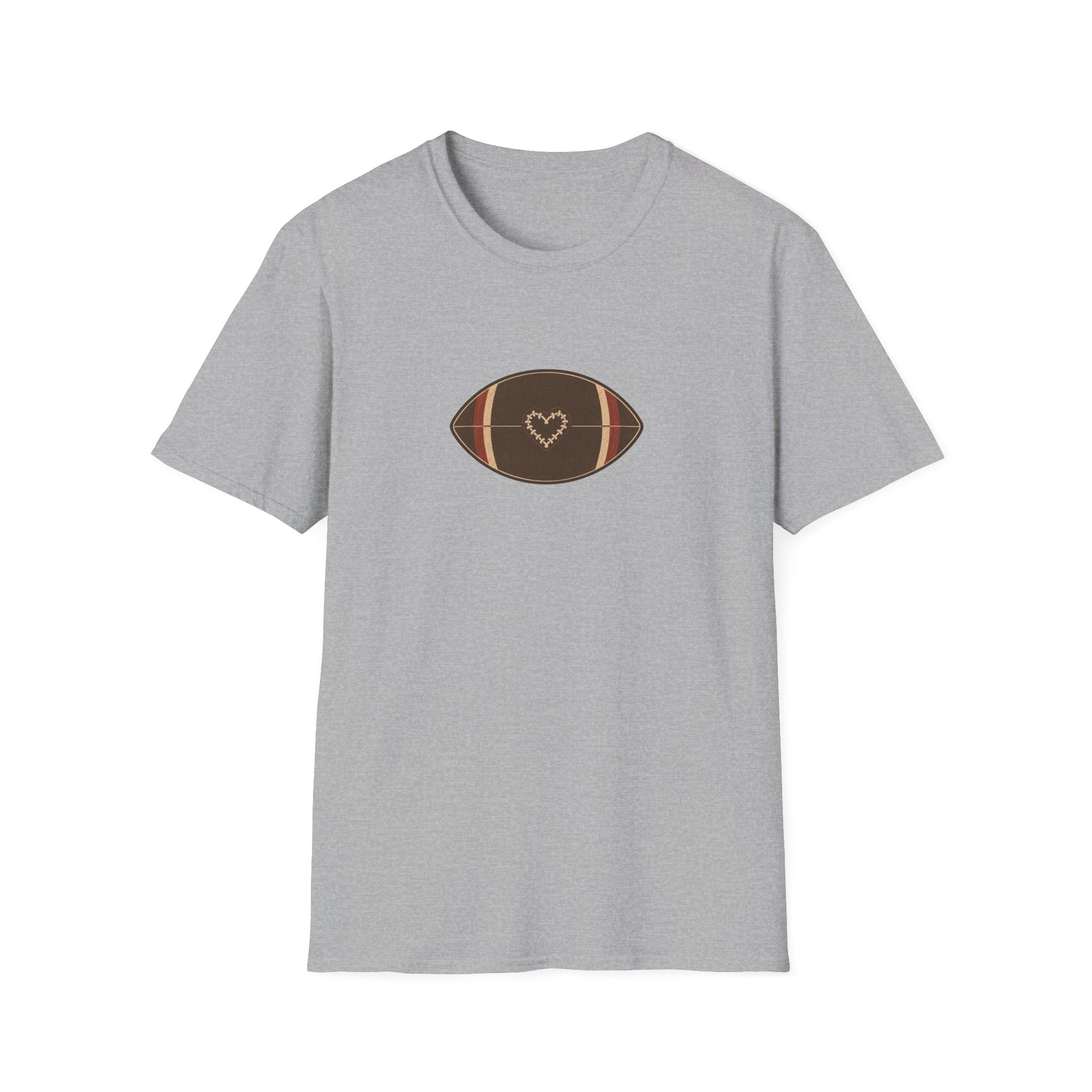 Football with Laced Heart T-Shirt