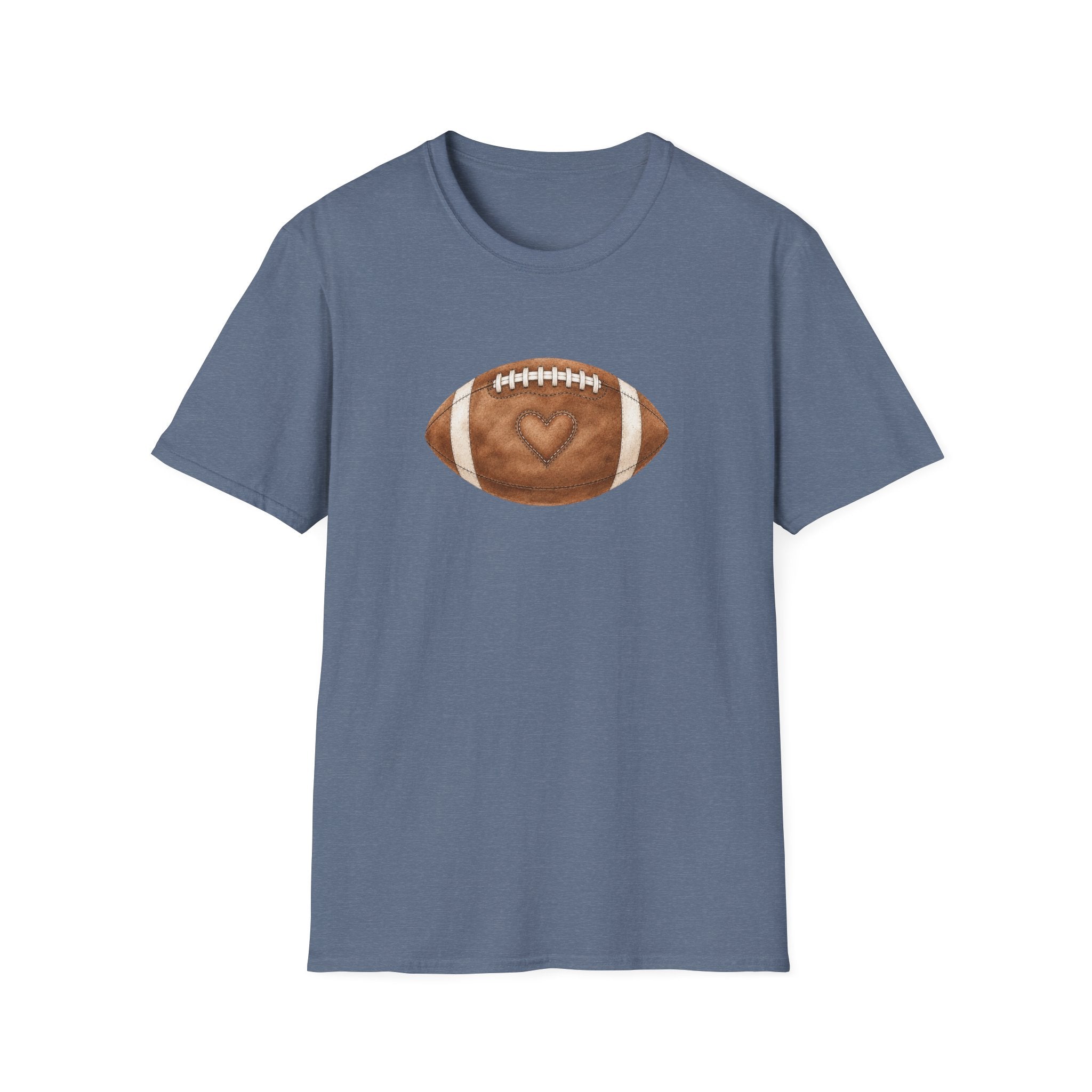 Football with Heart Stitching T-Shirt