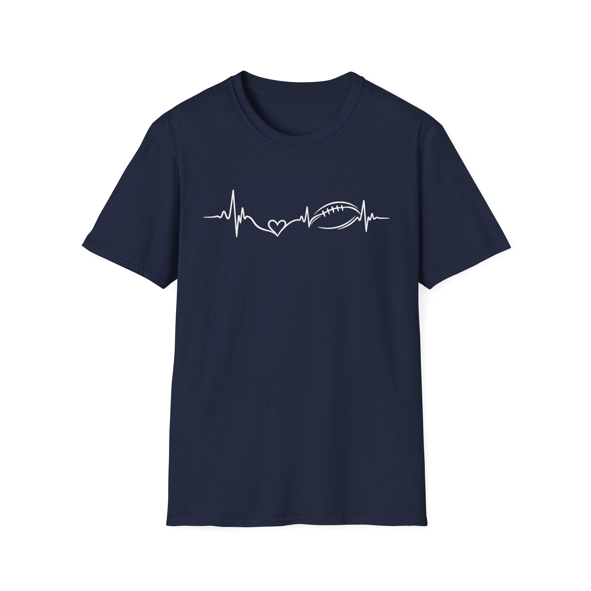 Heartbeat with Heart & Football T-Shirt