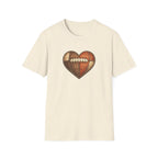 Leather Football Heart T-Shirt