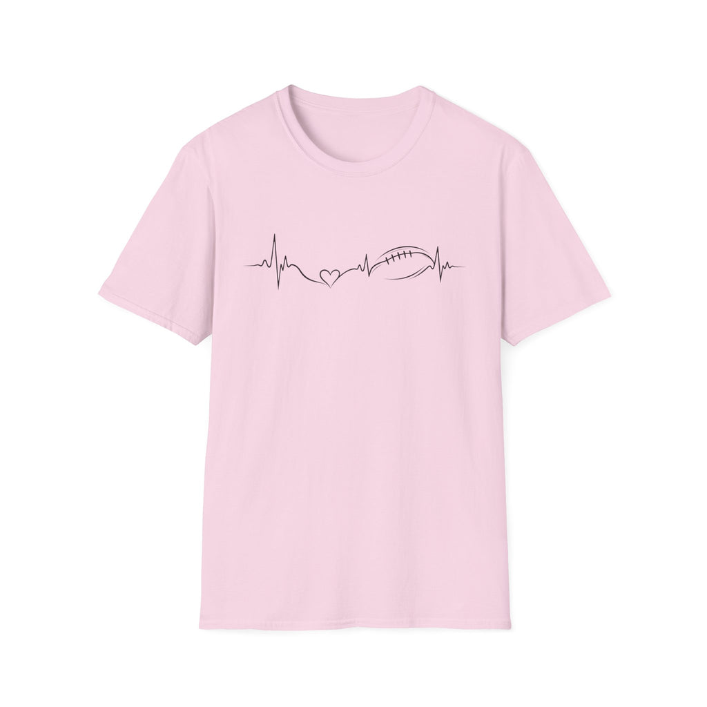 Heartbeat with Heart & Football T-Shirt