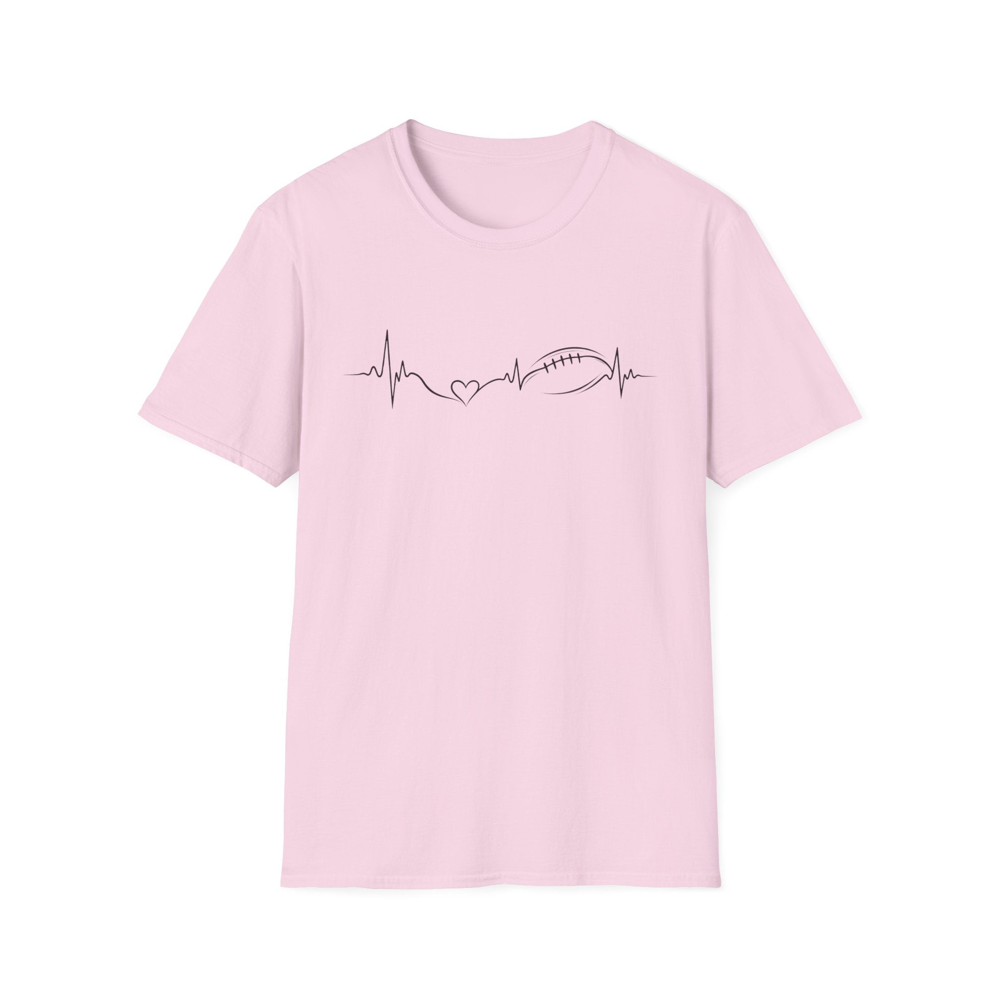 Heartbeat with Heart & Football T-Shirt