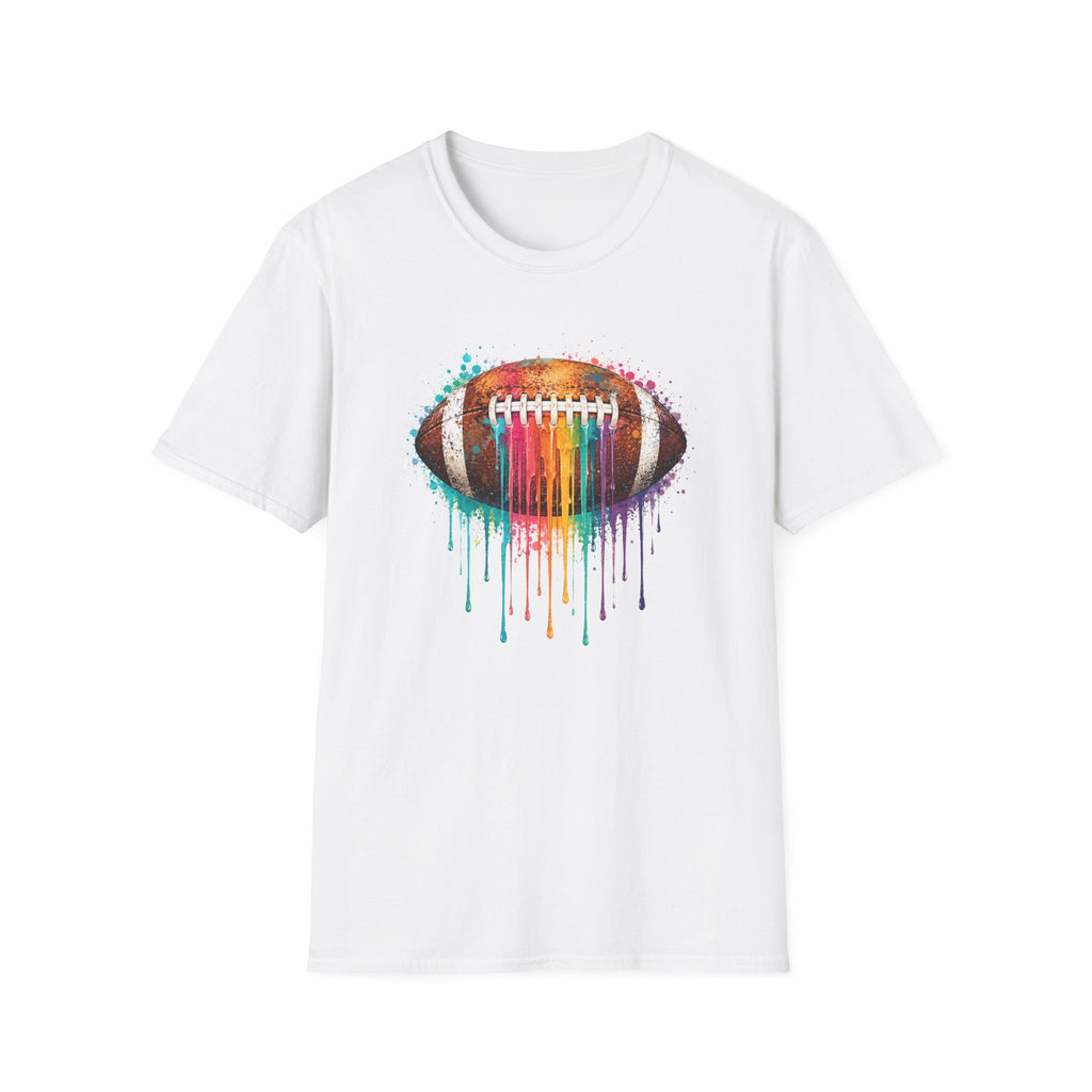 Football Dripping Colorful Paint T-Shirt