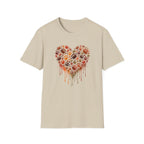 Fall Heart dripping with paws, football T-Shirt