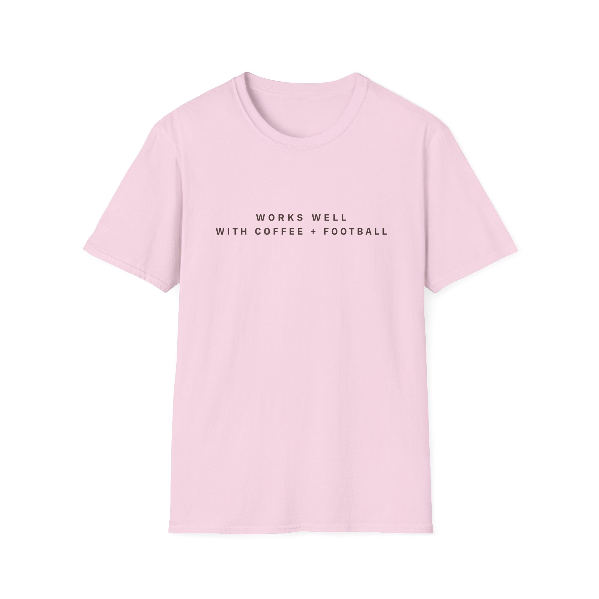 Works Well with Coffee + Football T-Shirt