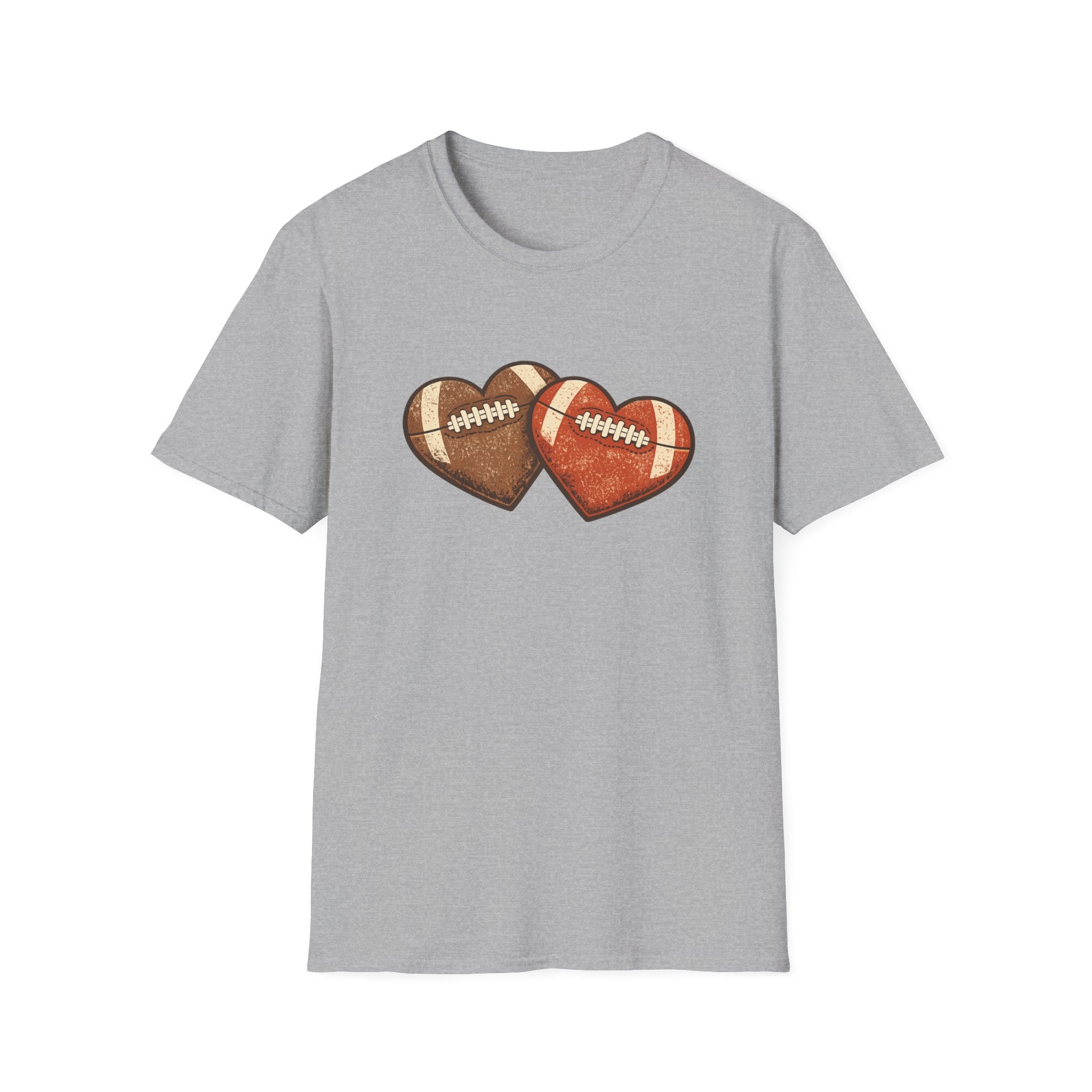 2 Football Hearts T-Shirt