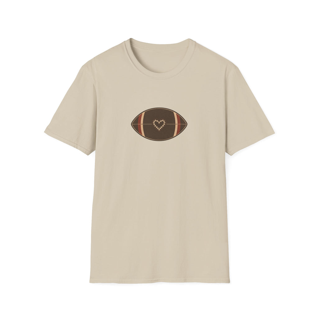 Football with Laced Heart T-Shirt