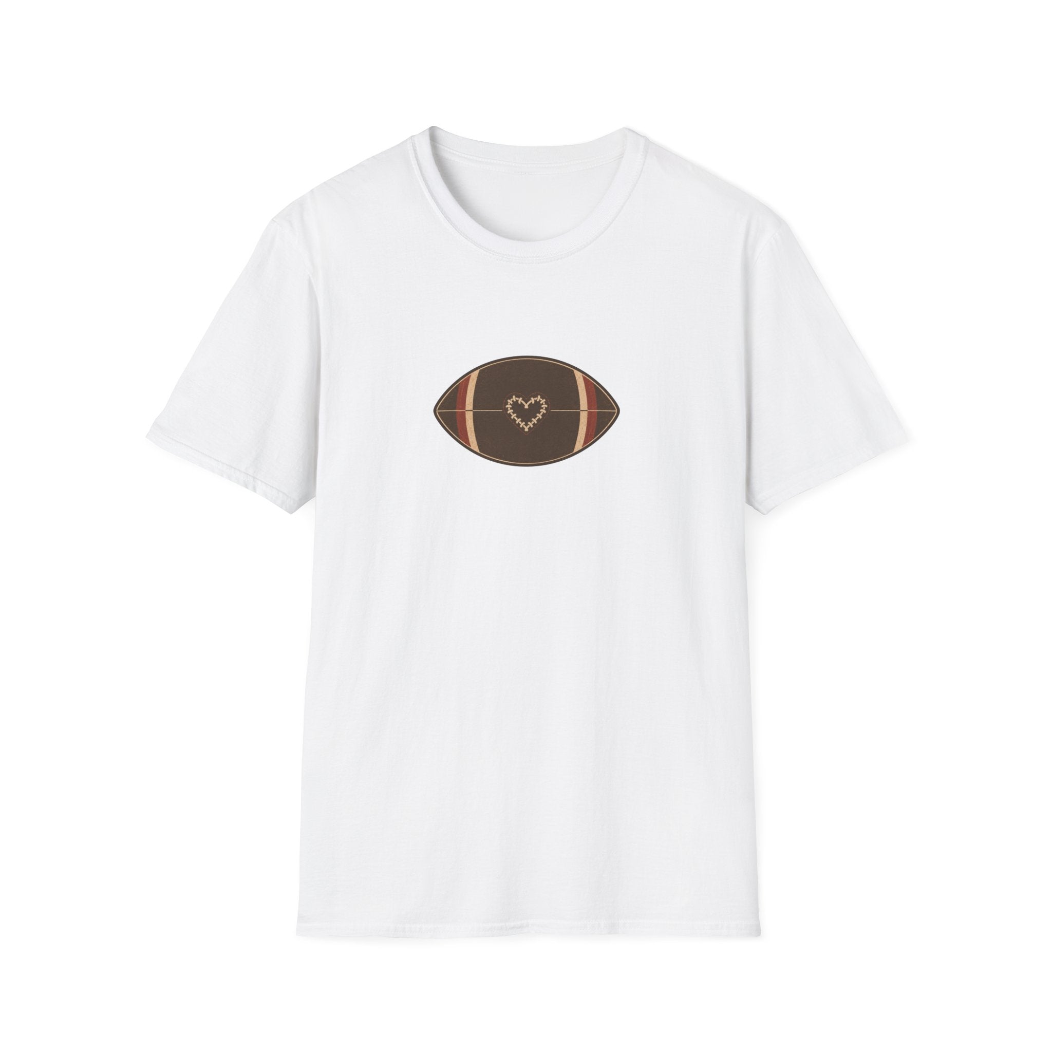 Football with Laced Heart T-Shirt