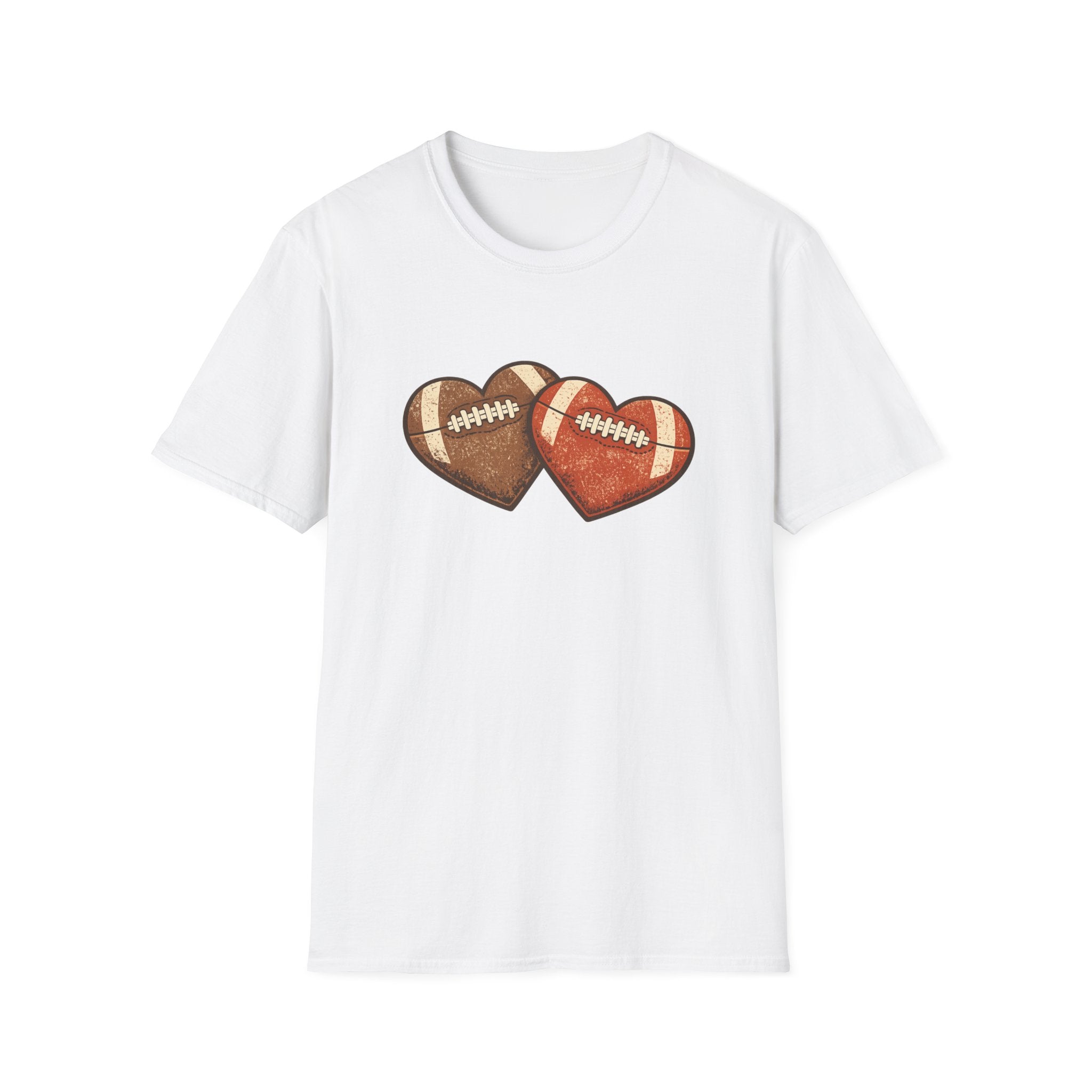 2 Football Hearts T-Shirt