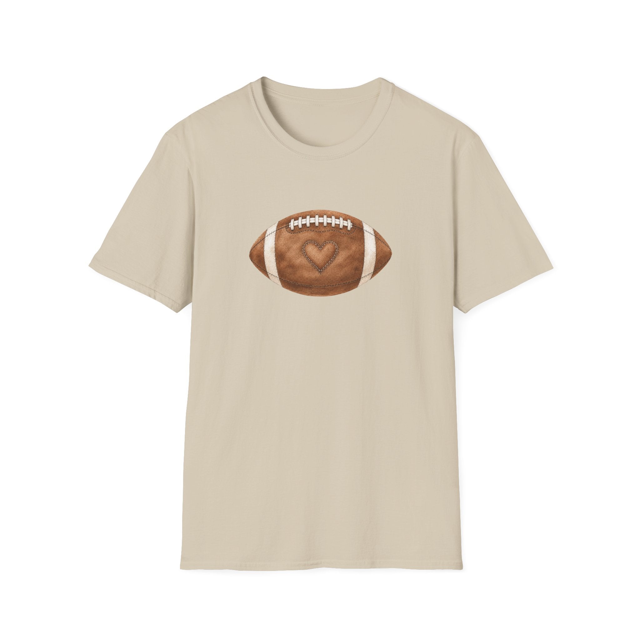 Football with Heart Stitching T-Shirt