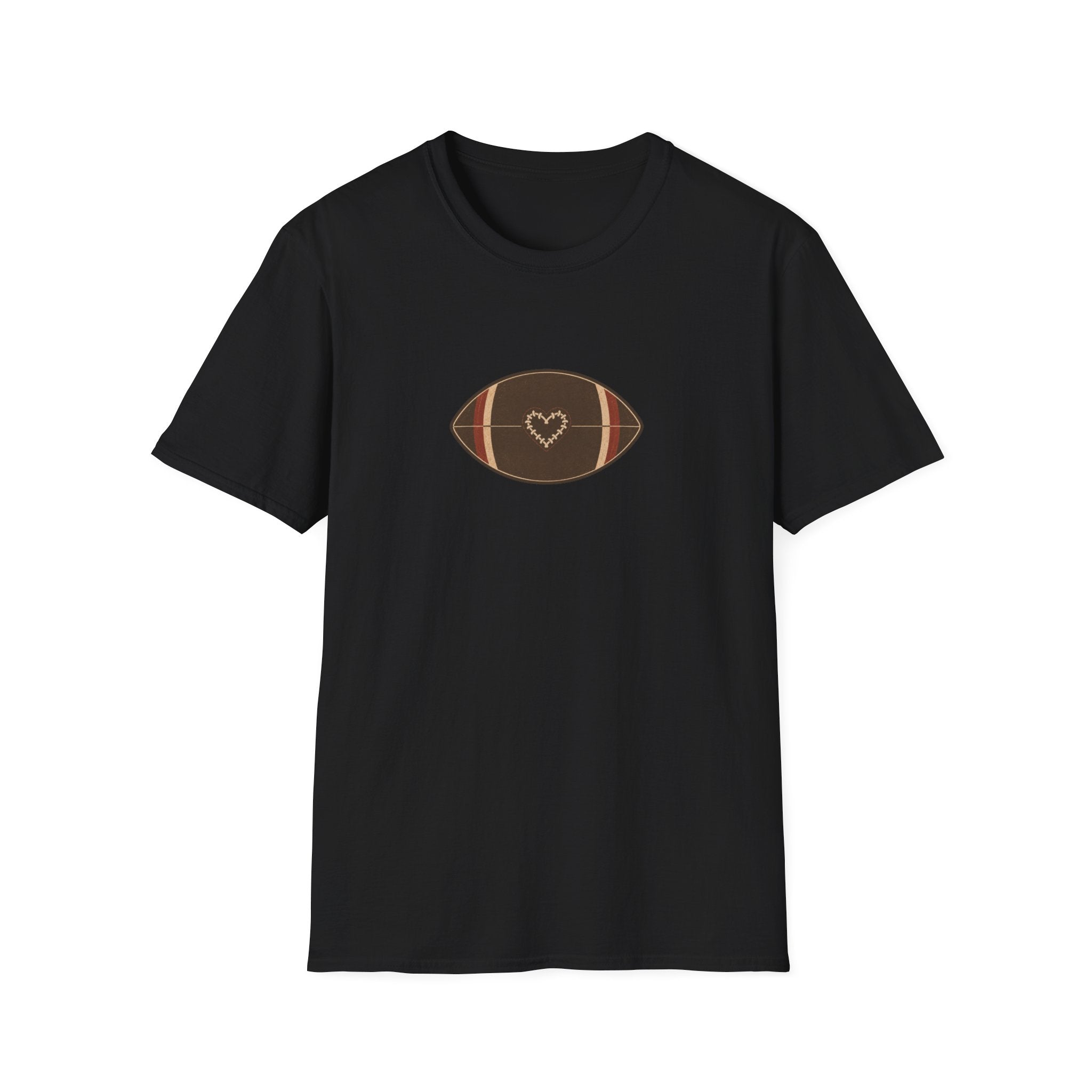 Football with Laced Heart T-Shirt