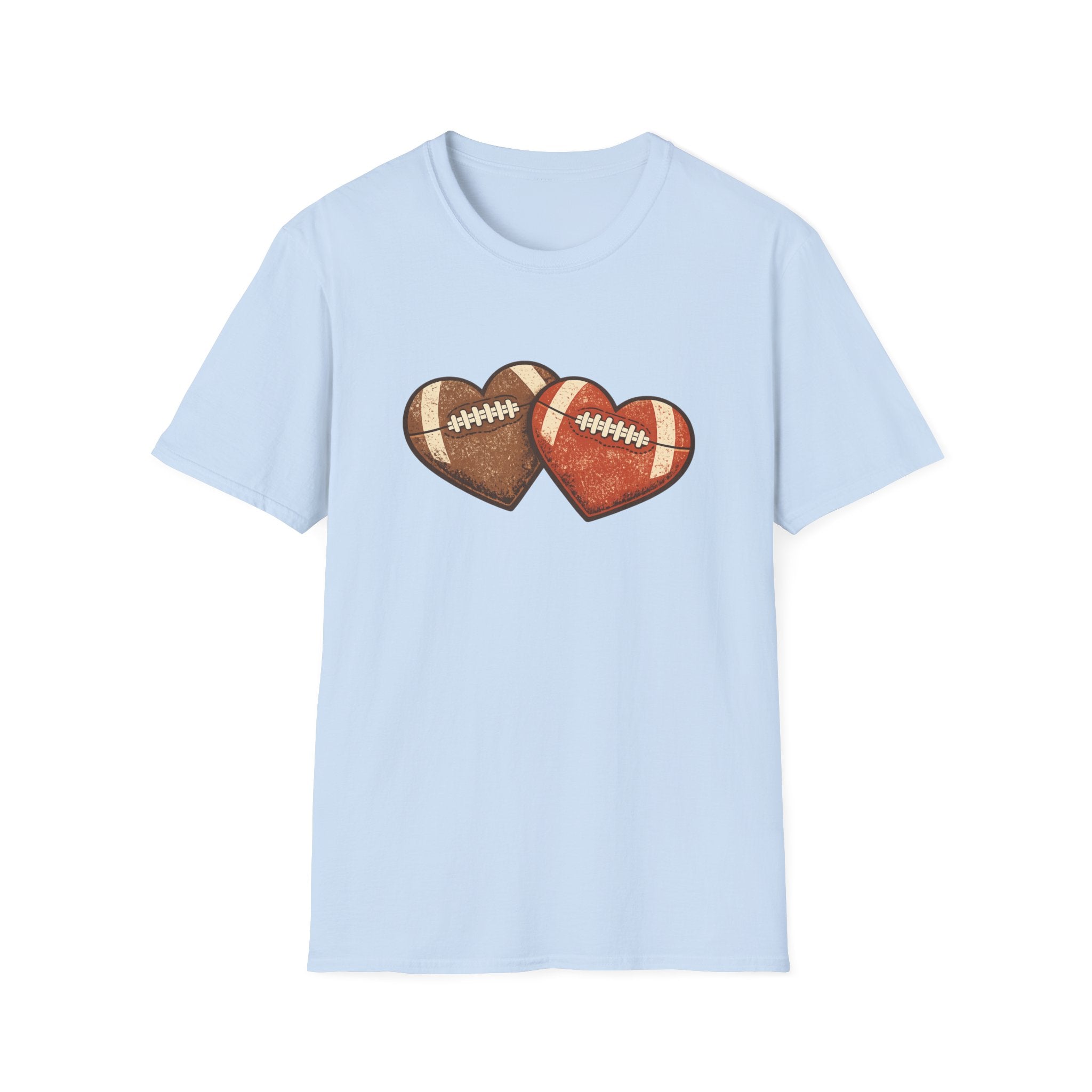 2 Football Hearts T-Shirt