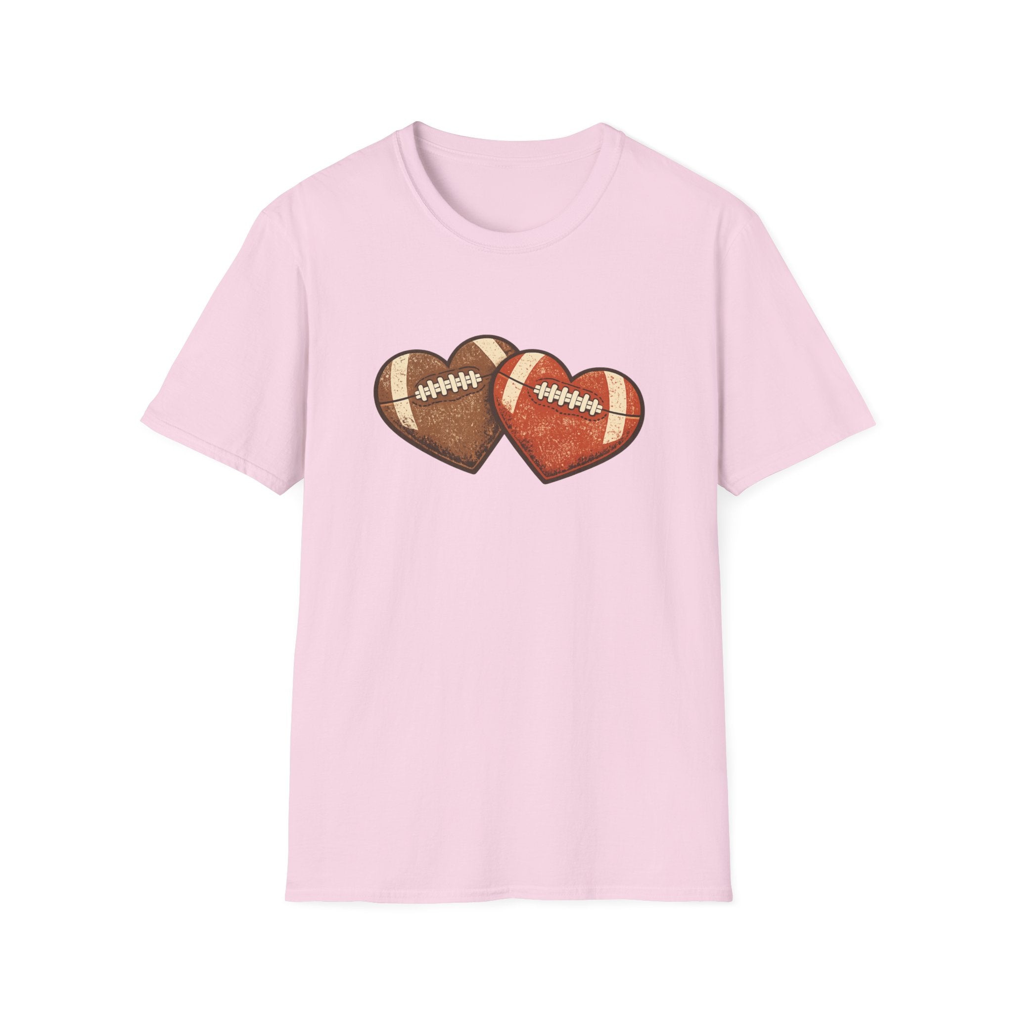 2 Football Hearts T-Shirt