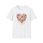 Fall Heart dripping with paws, football T-Shirt