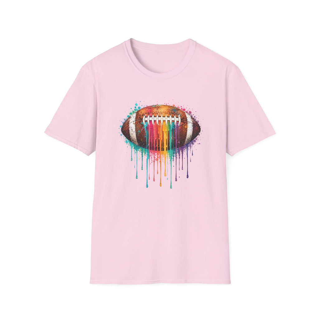 Football Dripping Colorful Paint T-Shirt