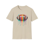 Football Dripping Colorful Paint T-Shirt