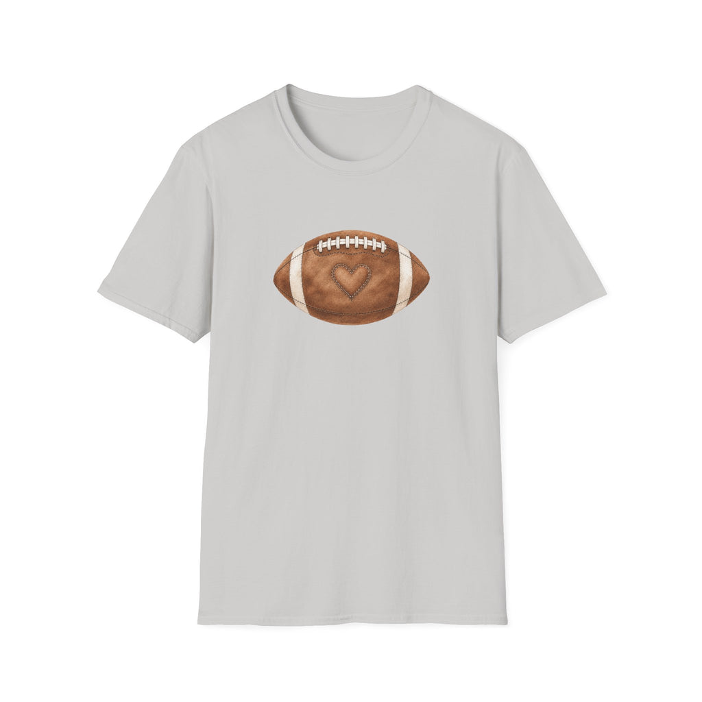 Football with Heart Stitching T-Shirt