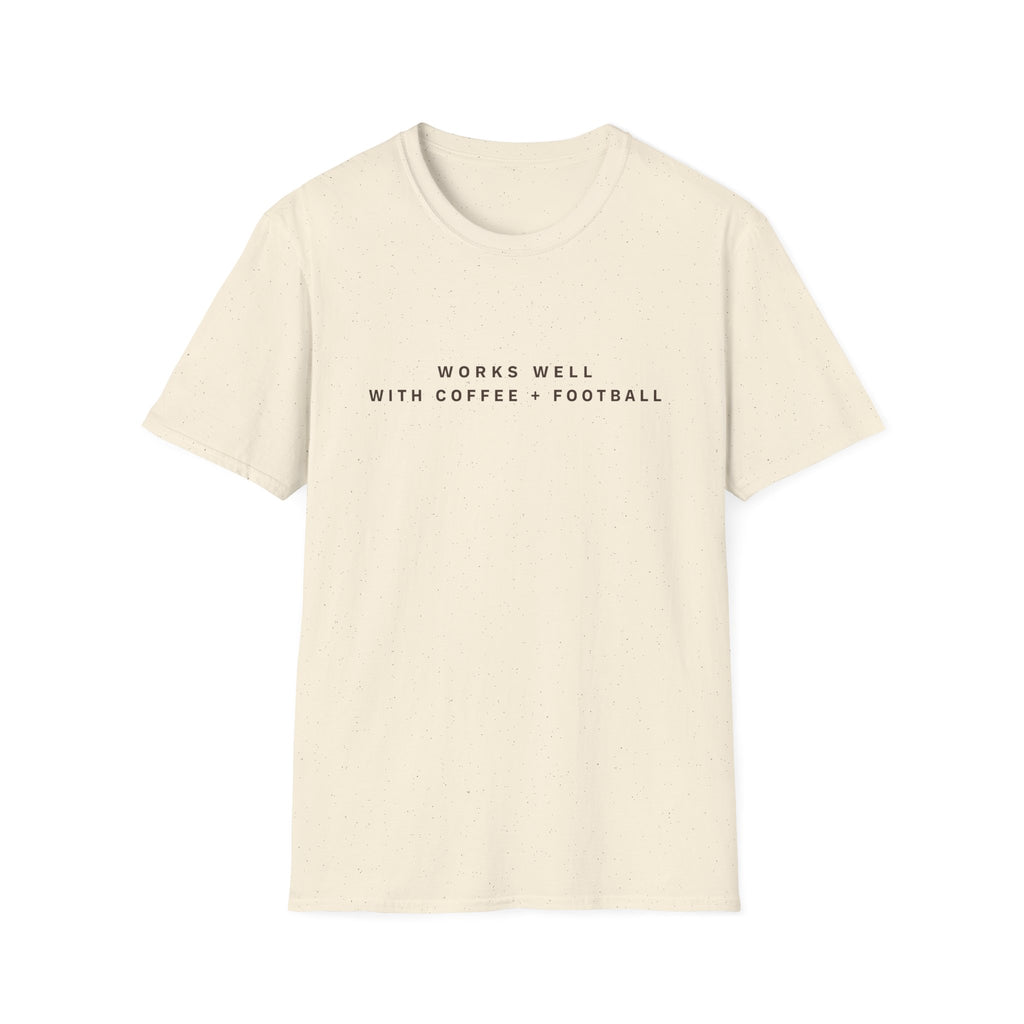 Works Well with Coffee + Football T-Shirt